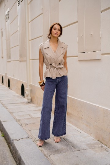 ATTENTIF GILET BEIGE