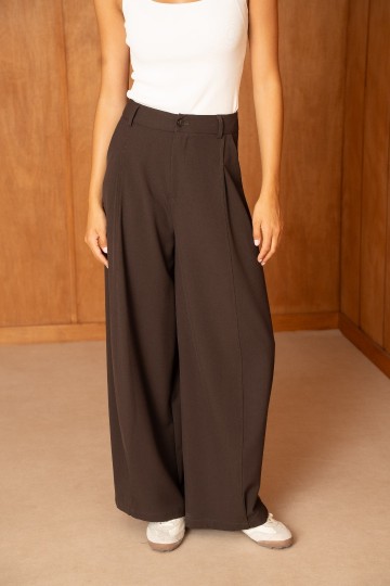 ATTENTIF PANTALON BALLOON BROWN