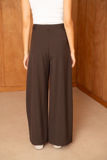 ATTENTIF PANTALON BALLOON BROWN