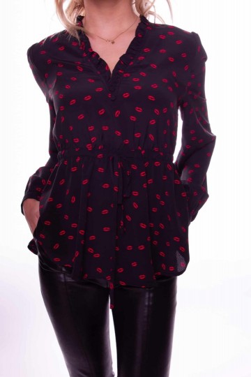 HASHTAG BIJ MARLEEN COLOURFUL REBEL XHILLY LIPS BOHEMIAN BLOUSE