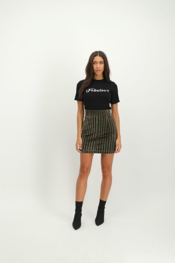 HASHTAG BIJ MARLEEN LOFTY MANMNER SKIRT NISHA GREEN