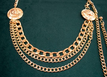 HASHTAG BIJ MARLEEN CHAIN BELT LION GOLD NEW