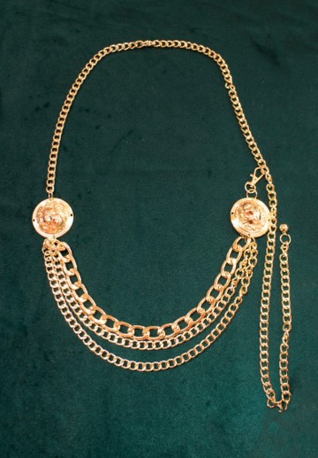 HASHTAG BIJ MARLEEN CHAIN BELT LION GOLD NEW