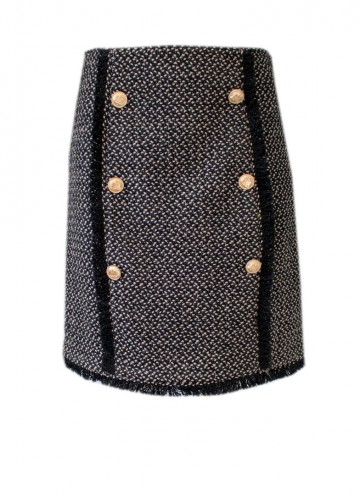 HASHTAG BIJ MARLEEN SKIRT ATTENTIF PARIS WOOL BROWN