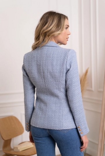 ATTENTIF BLAZER BOUCLÉ BLUE