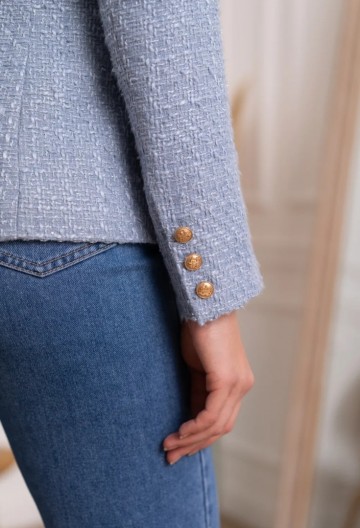 ATTENTIF BLAZER BOUCLÉ BLUE