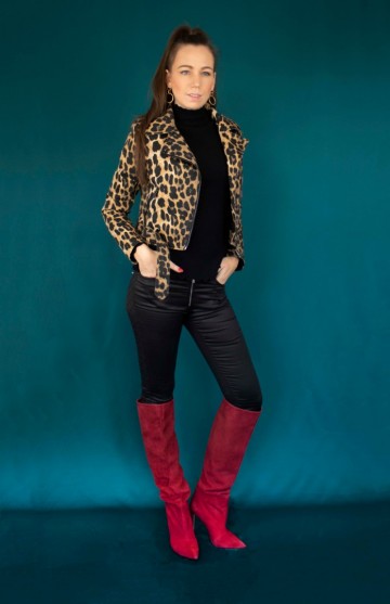 Biker Jacket Leopard # Bij Marleen