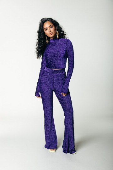 COLOURFUL REBEL TOP VELVET PURPLE