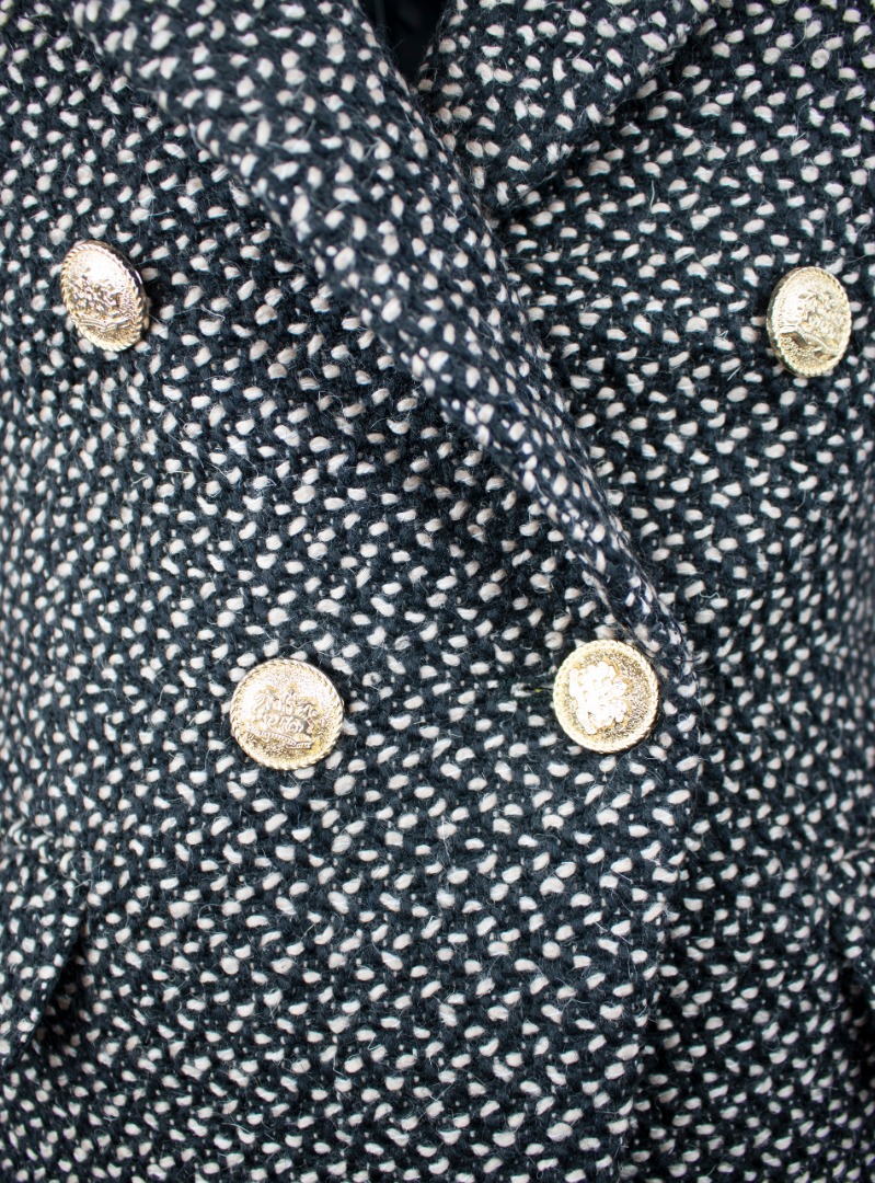 BLAZER ATTENTIF PARIS WOOL BROWN hashtag bij marleen Attentif paris shine tweed blazer black in 2020 | Zwarte